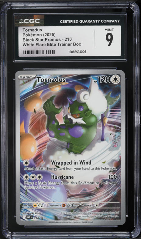 2025 Pokemon White Flare Tornadus Pokemon Center ETB PSA 9 #210