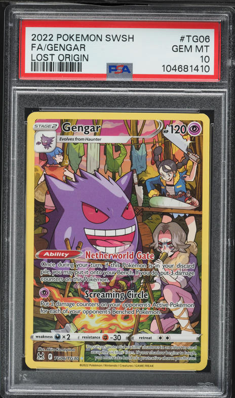 2022 Pokemon Sword & Shield Lost Origin CHR Gengar #TG06 PSA 10