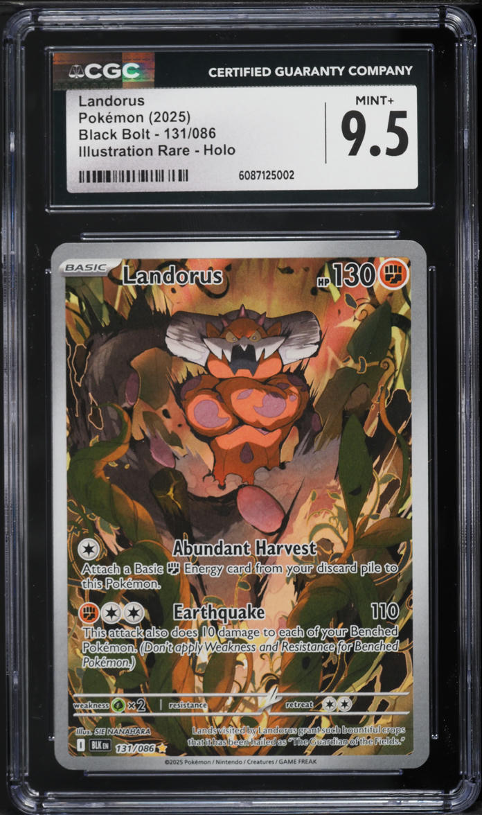 2025 Pokemon Scarlet & Violet Black Bolt IR Landorus #131 CGC 9.5 MINT+