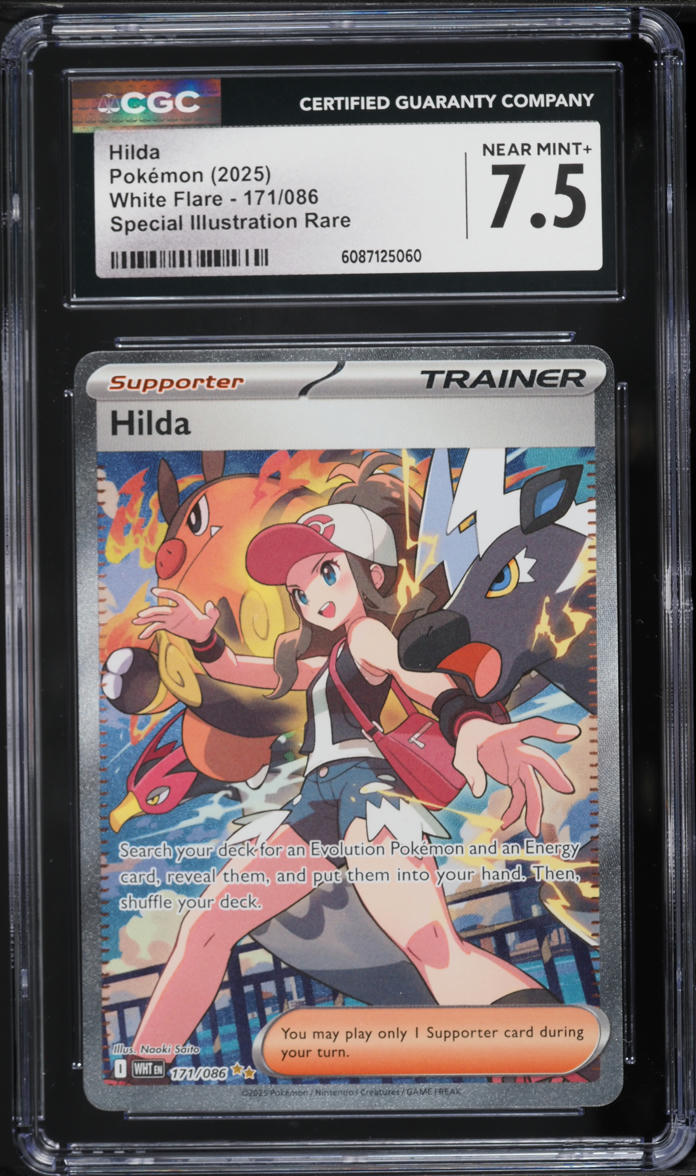 2025 Pokemon Scarlet & Violet White Flare SIR Hilda #171 CGC 7.5 NRMT+