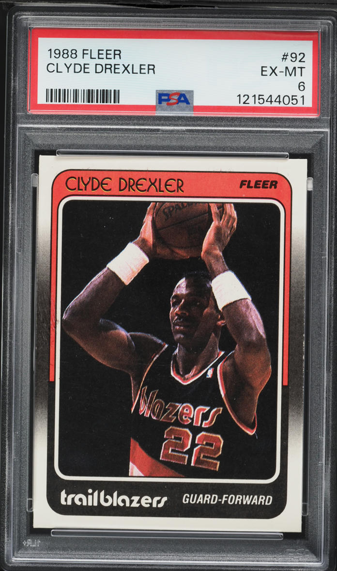1988 Fleer Basketball Clyde Drexler #92 PSA 6 EXMT