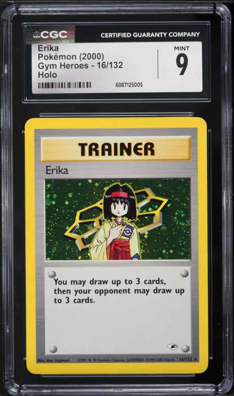 Pokemon Gym Heroes Rare Holo Erika #16