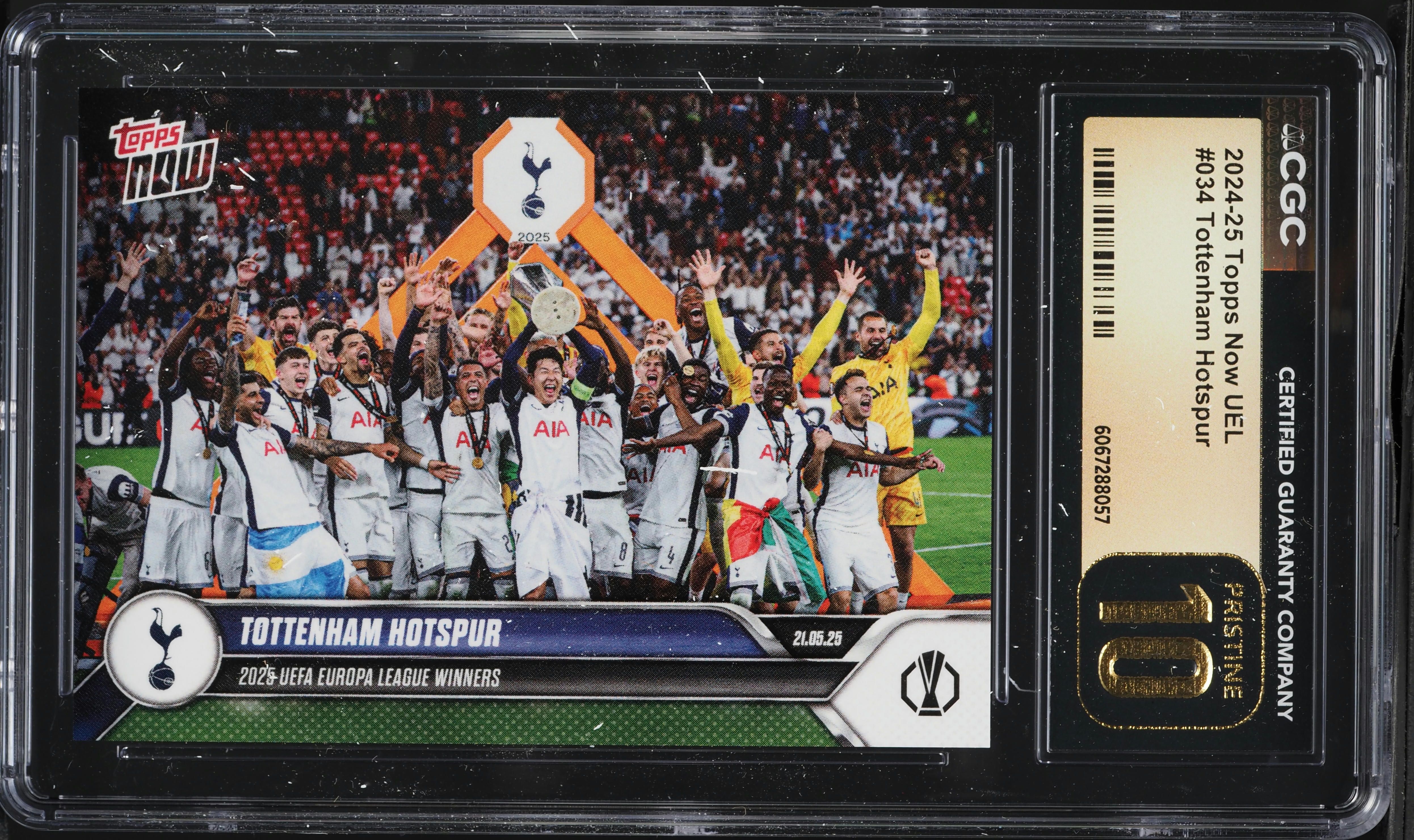 2024 Topps Now UEFA Europa League Tottenham Hotspur #34 CGC 10 