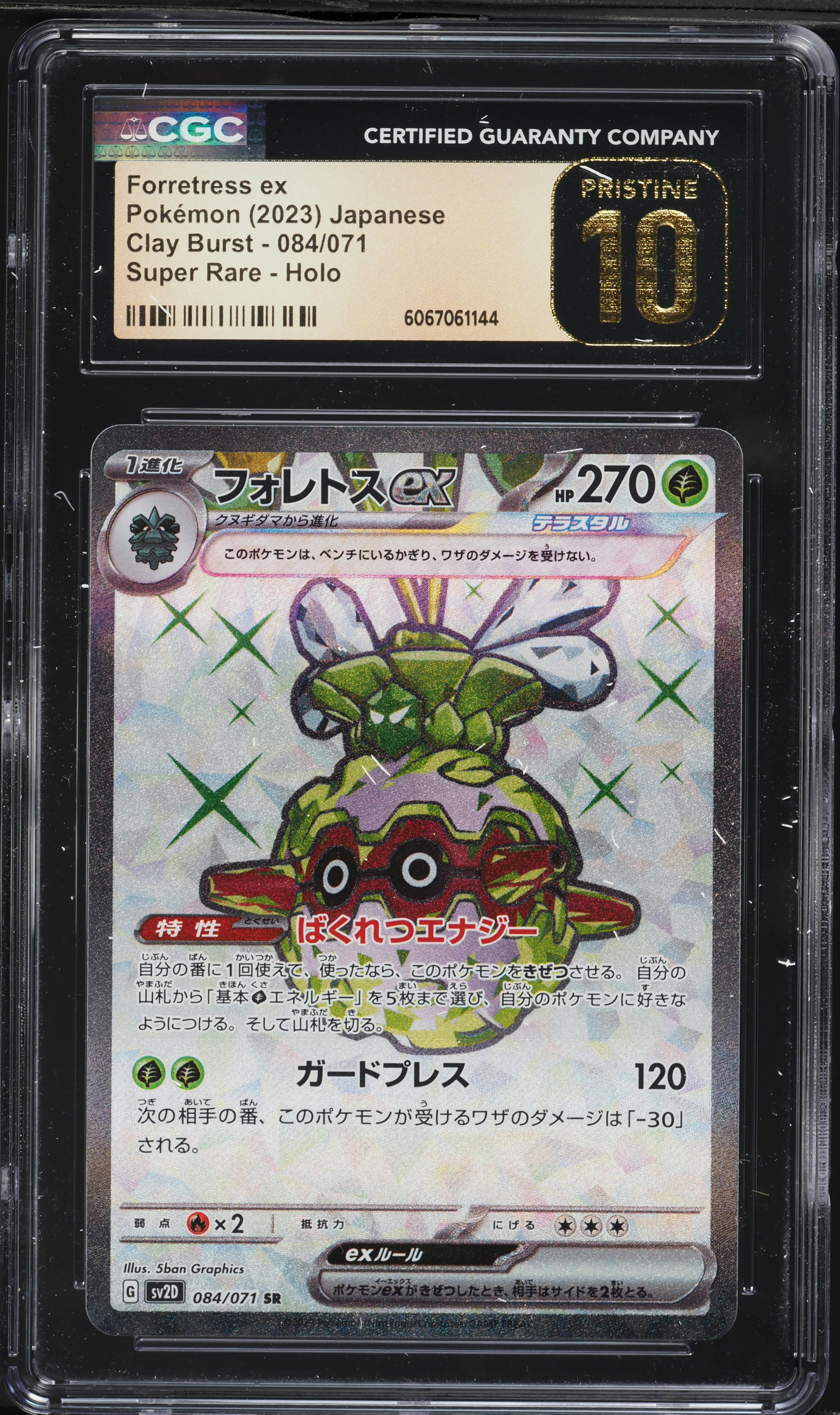 2023 Pokemon Japanese Scarlet & Violet Clay Burst Full Art Forretress ex #84 CGC 10 PRISTINE on Fanatics Collect 2023 Pokemon Japanese Scarlet & Violet Clay Burst Full Art Forretress ex #84 CGC 10 PRISTINE on Fanatics Collect