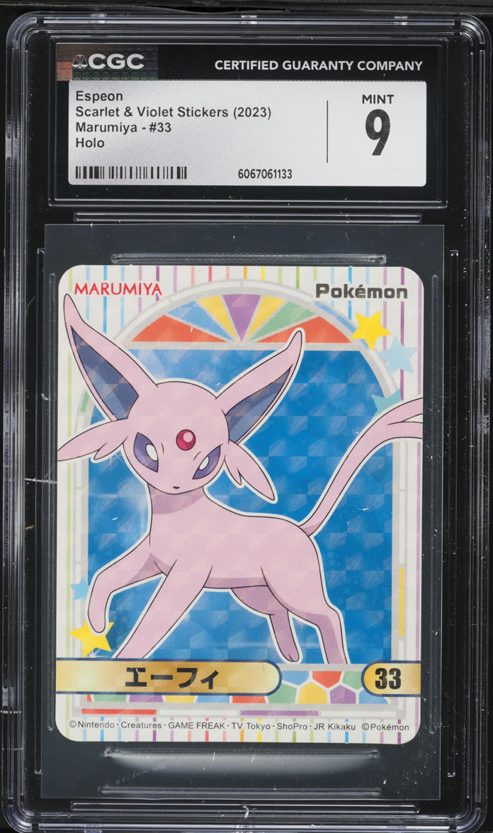 2023 Pokemon SV Stickers Marumiya Holo Espeon #33 CGC 9 MINT