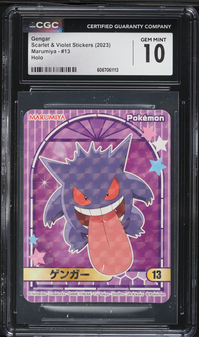 2023 Pokemon Japanese SV Stickers Marumiya Holo Gengar #13 CGC 10 GEM MINT
