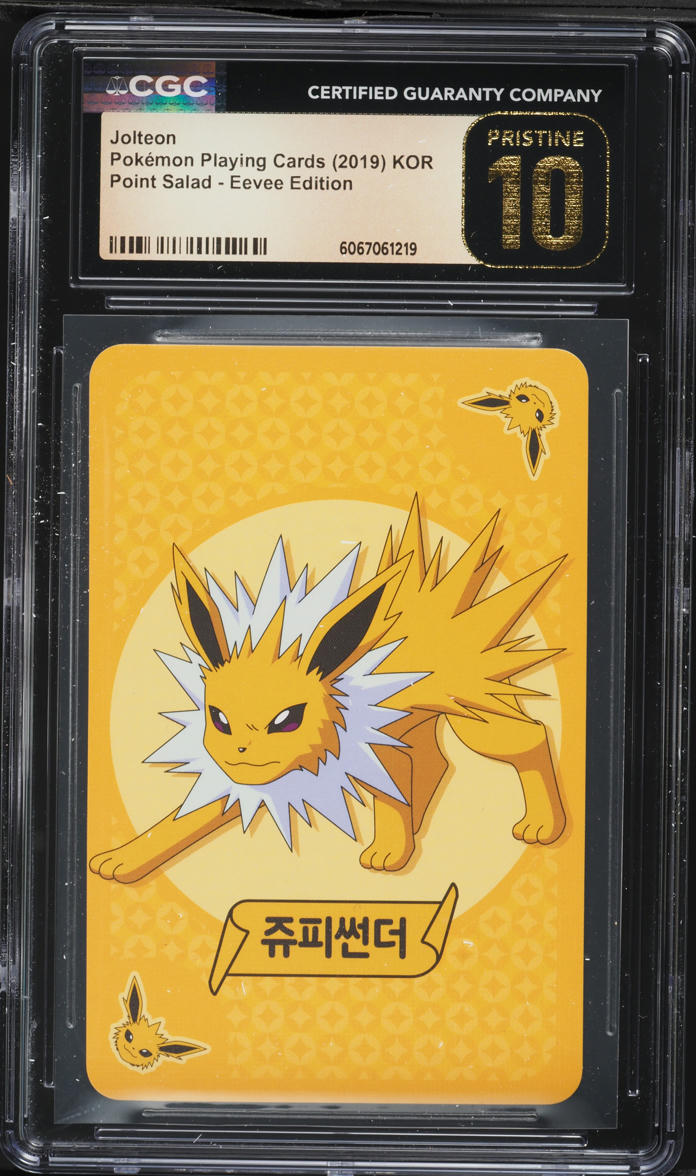 2019 Pokemon Korean Playing Cards Point Salad Eevee Edition Jolteon CGC 10 PRISTINE