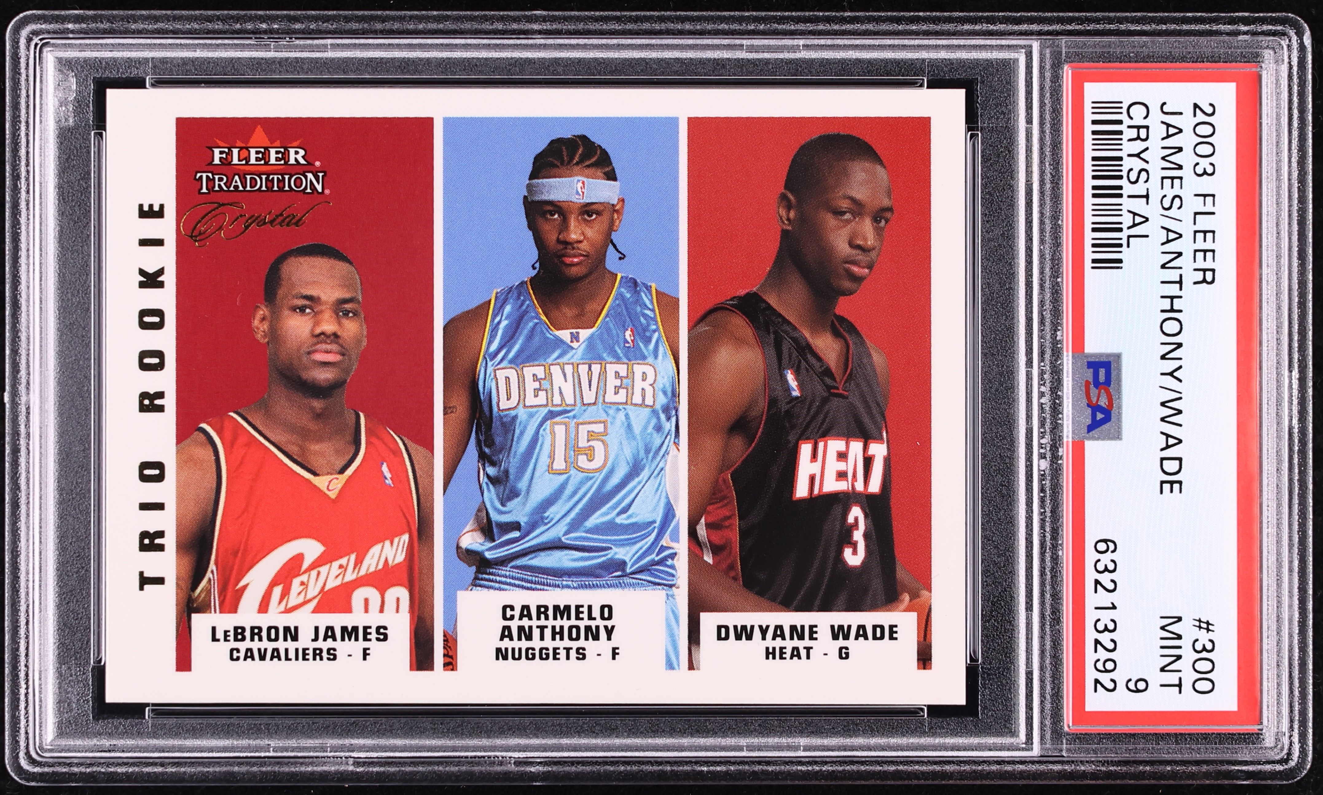 2003 Fleer Tradition Crystal LeBron James Carmelo Anthony Dwyane