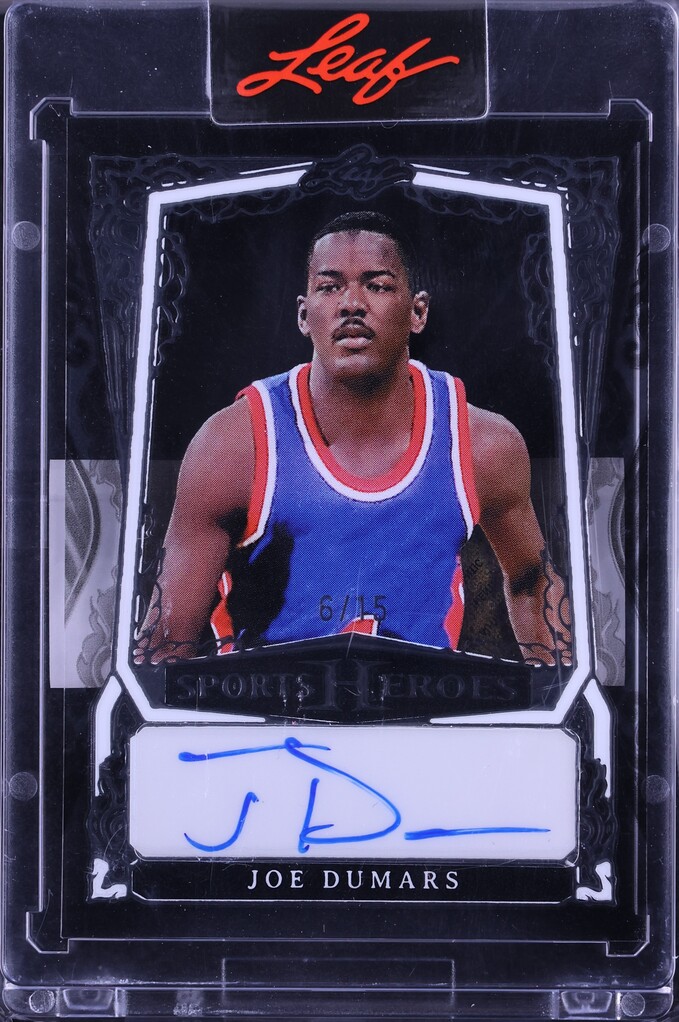 2025 Leaf Sports Heroes Silver Acetate Joe Dumars AUTO /15 #BA-JD2 CGC AUTH