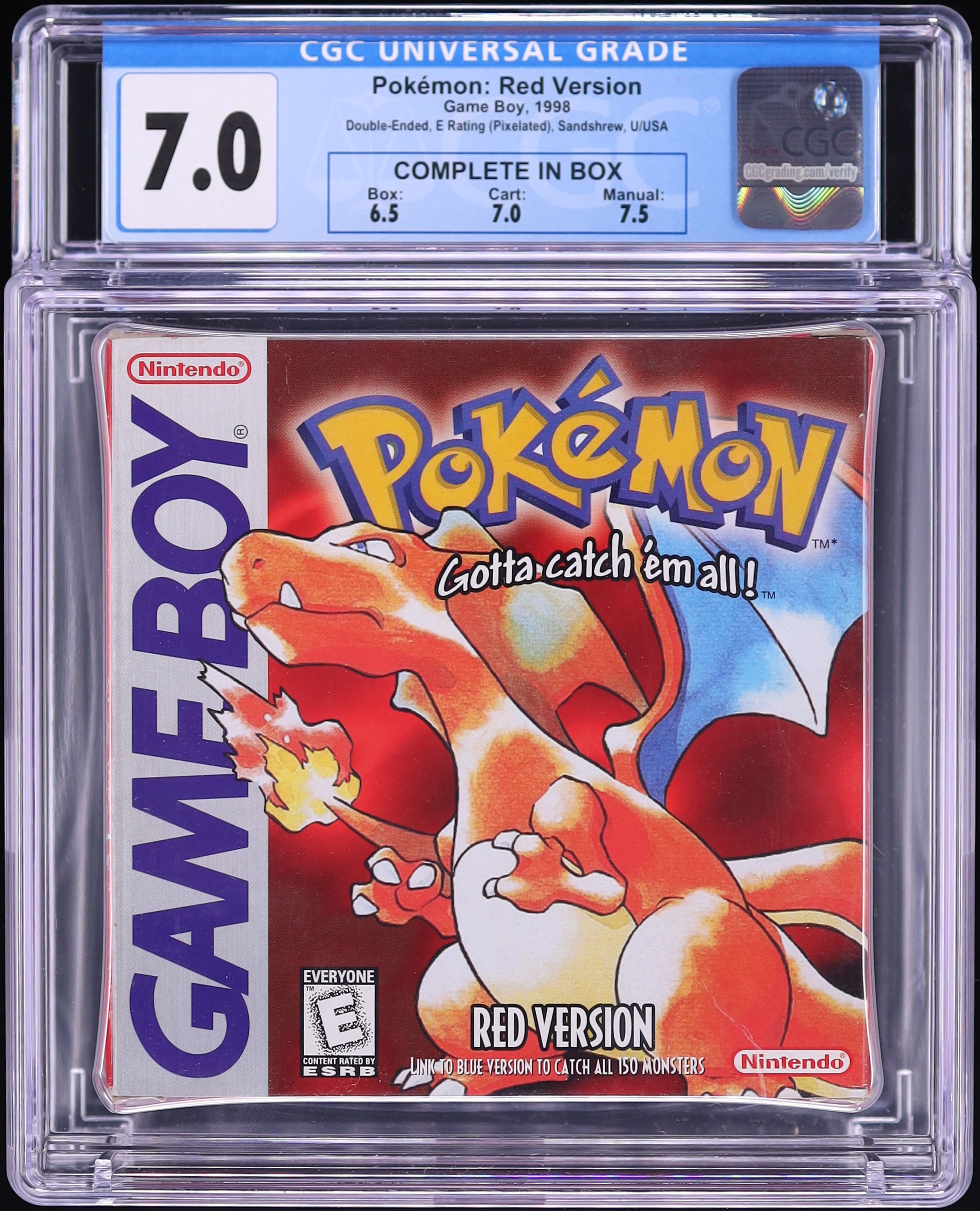 CGC 7.0 ポケットモンスター赤 ゲームボーイ 【公式通販】