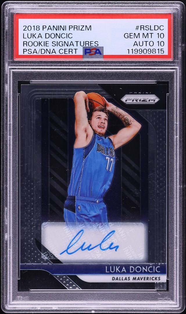 2018 Panini Prizm Luka Doncic ROOKIE AUTO DNA 10 #RSL-DC PSA 10 GEM MINT