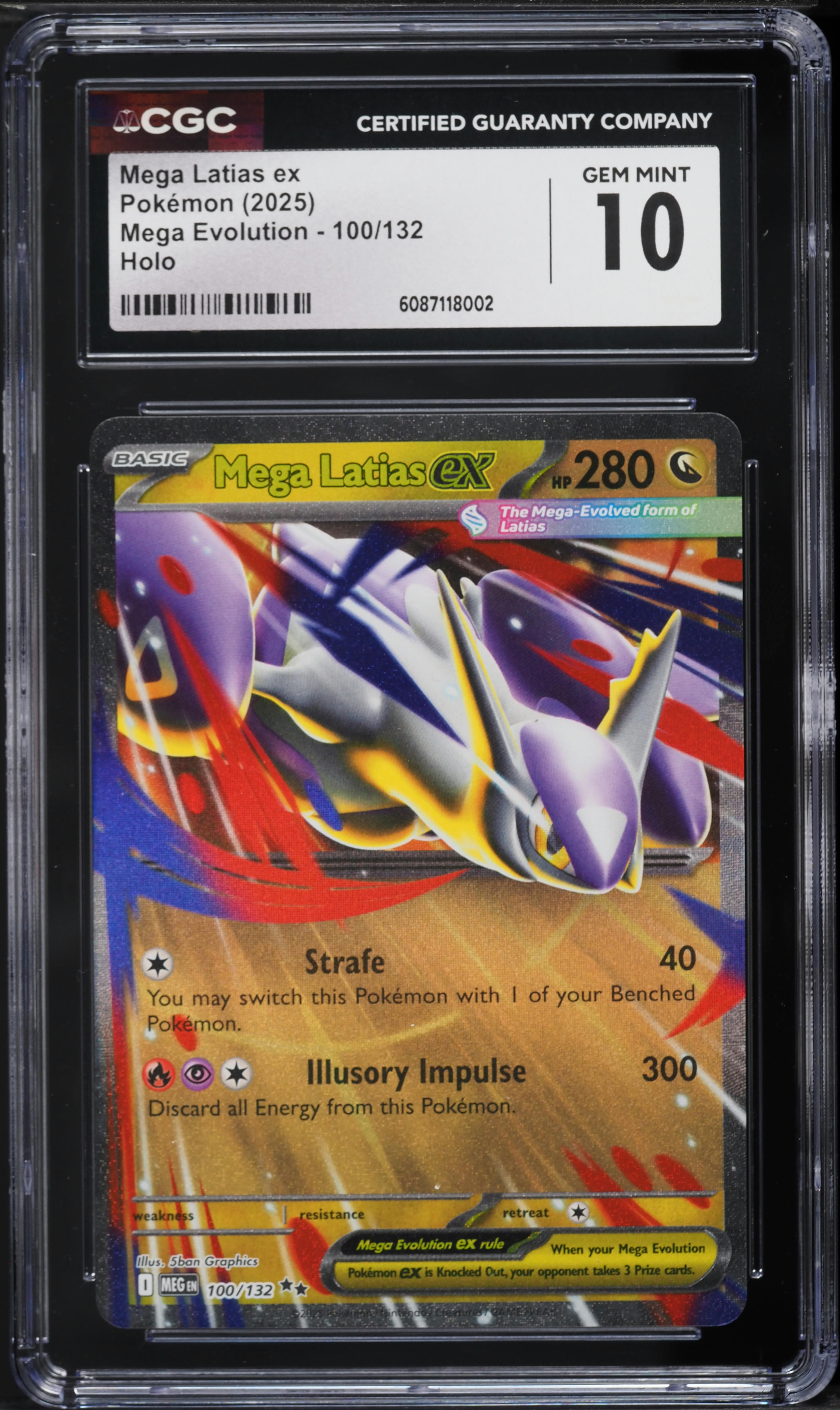 2025 Pokemon Mega Evolution Holo Mega Latias ex #100 CGC 10 GEM