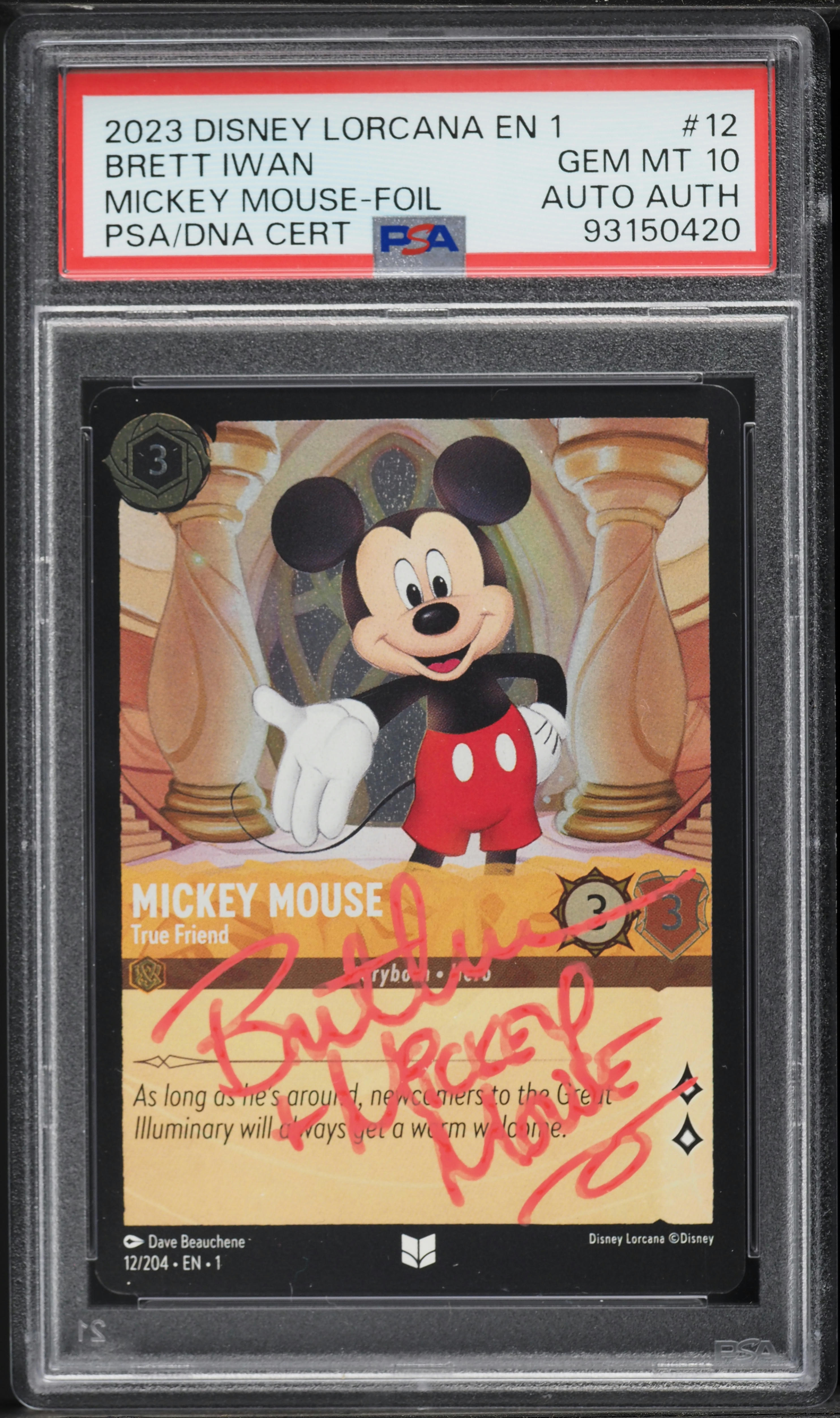 2023 Disney Lorcana The First Chapter Foil Mickey Mouse Brett Iwan