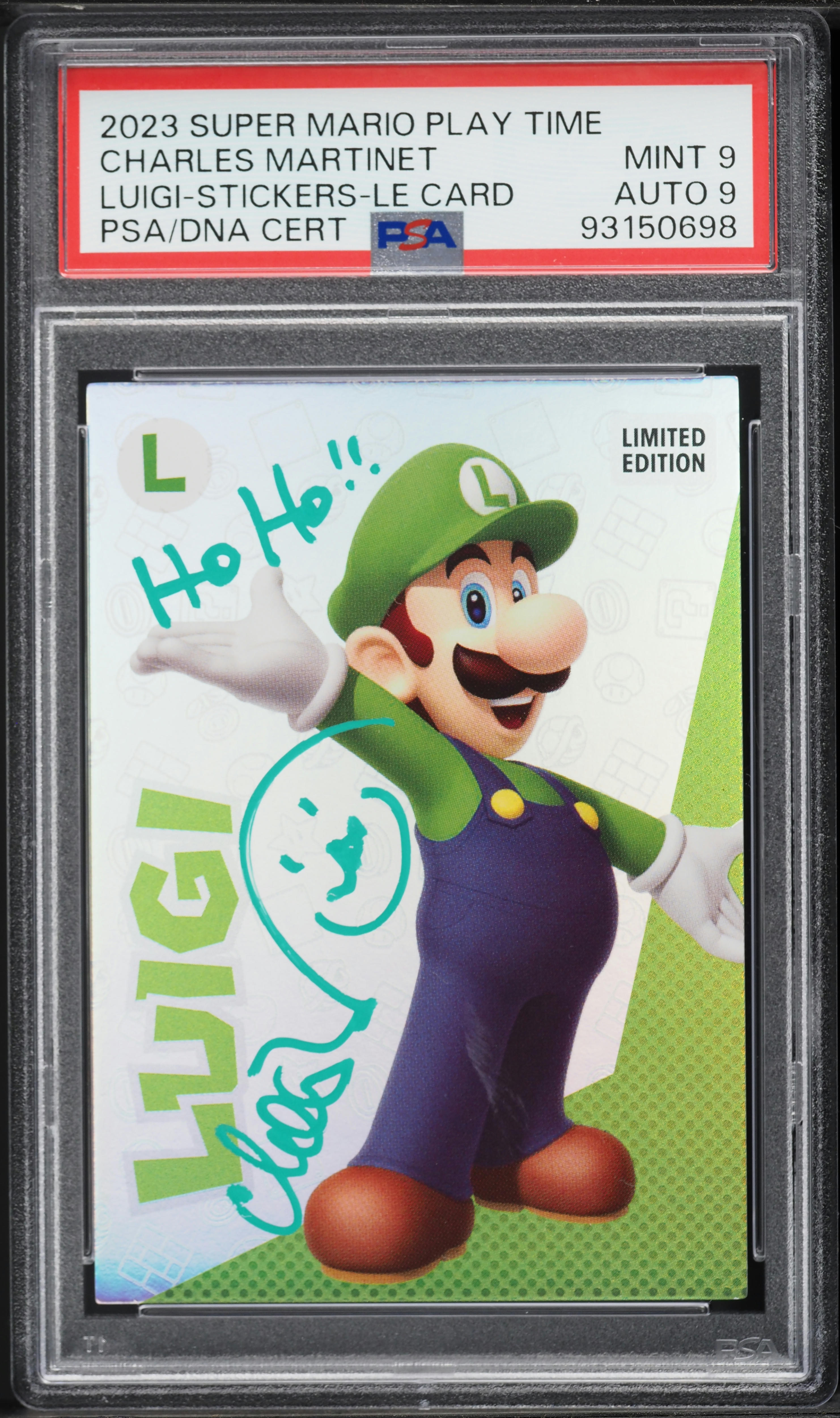 2023 Panini Super Mario Play Time Limited Edition Card Luigi