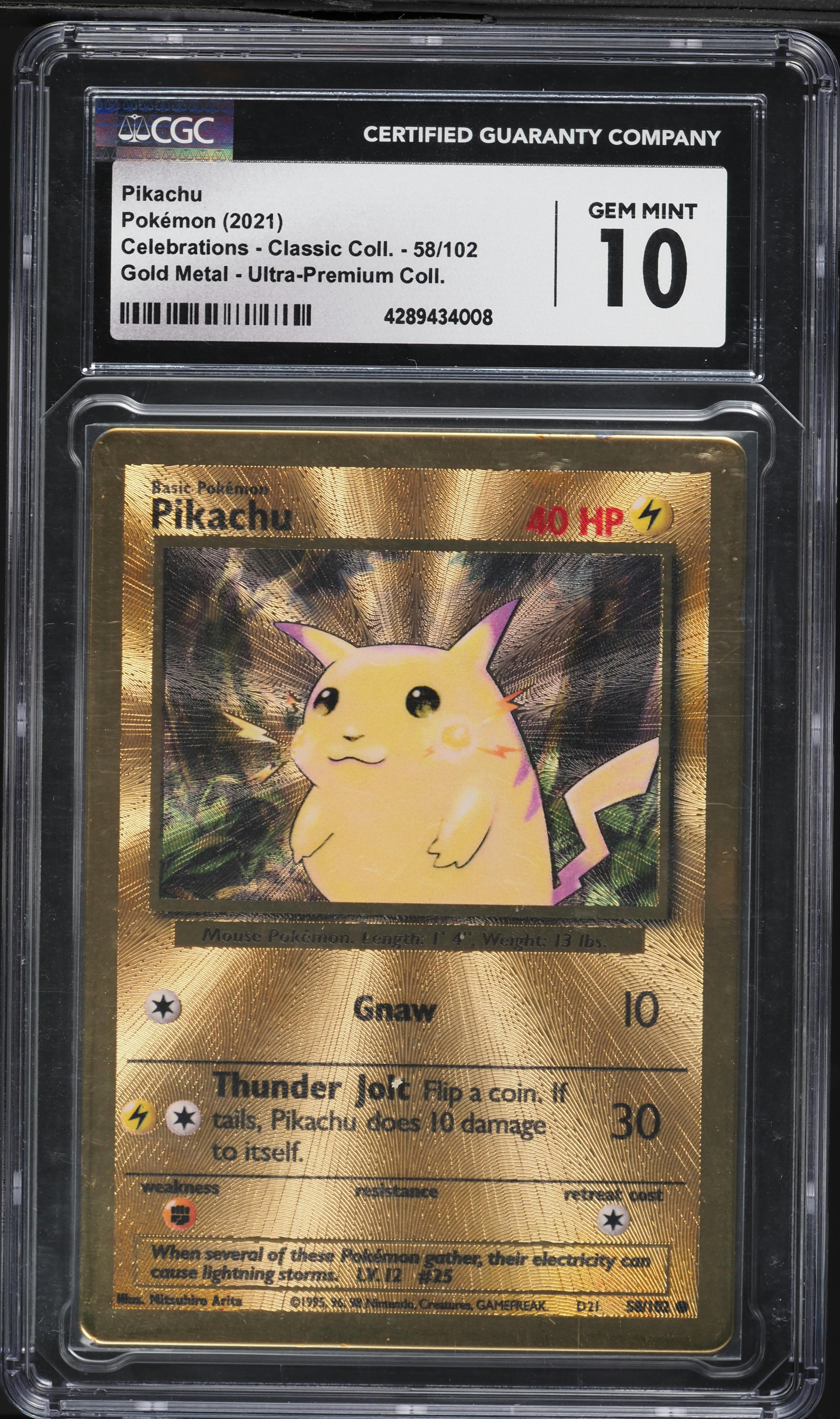 gold pikachu pokemon card value Pikachu 2021 Pokemon Celebration Ultra Premium Collection Metal Gold # –  Yamacardo main image 0