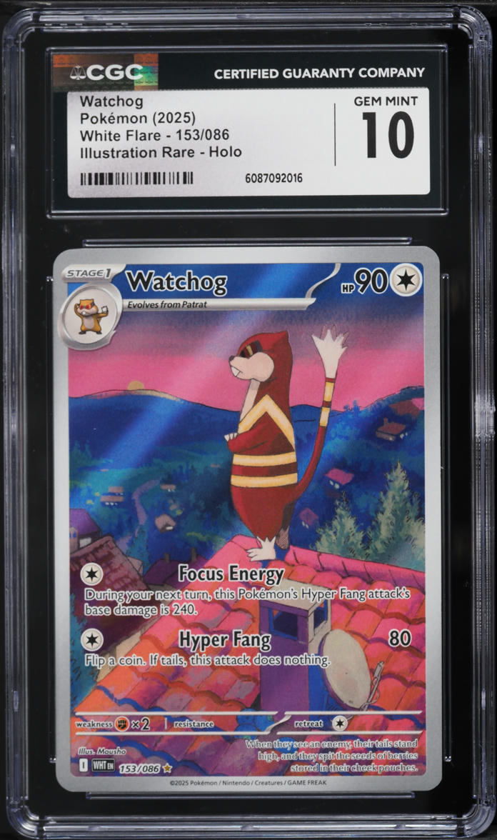 2025 Pokemon Scarlet & Violet White Flare IR Watchog #153 CGC 10 GEM MINT