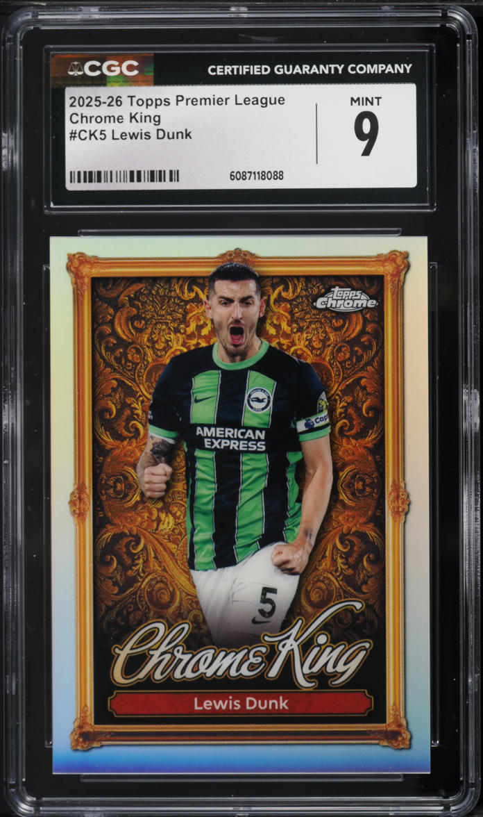 2025 Topps Chrome Premier League King Lewis Dunk #CK5 CGC 9 MINT