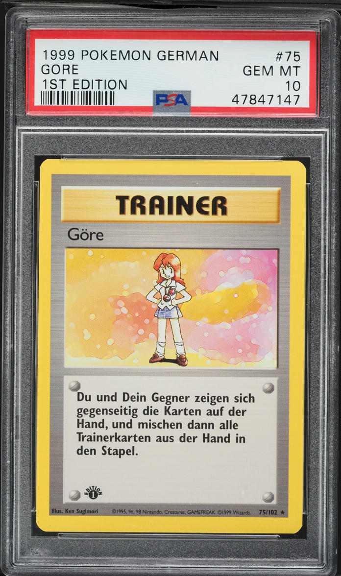 1999 Pokemon German Base Set 1st Edition Lass Gore #75 PSA 10 GEM MINT