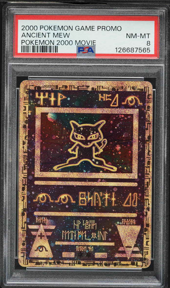 古代ミュウ　Pokémon 2000 Movie psa8 2000 Pokemon Movie Promo Ancient Mew PSA 8 NM-MT on Fanatics Collect