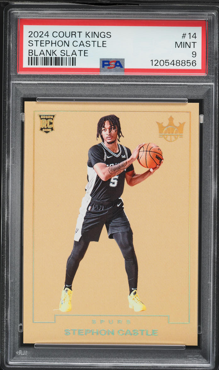 2024 Panini Court Kings Blank Slate Stephon Castle ROOKIE #14 PSA 9 MINT