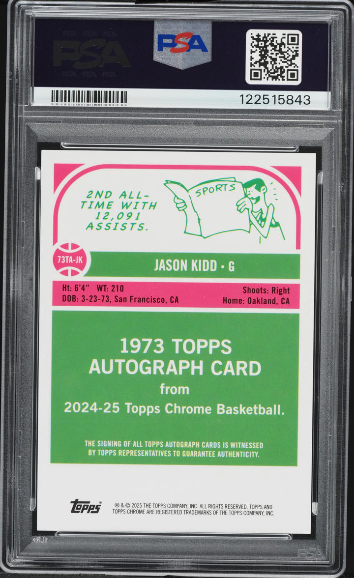2024 Topps Chrome '73 Gold Geometric Jason Kidd AUTO /50 #73TAJK
