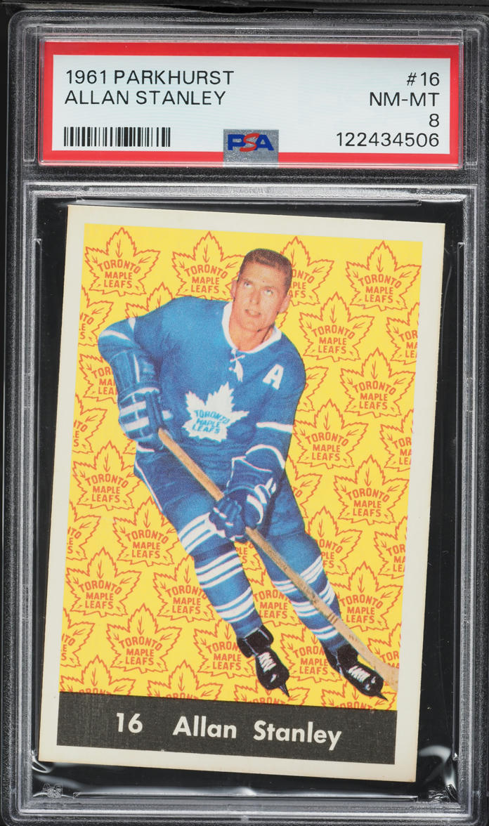 1961 Parkhurst Allan Stanley #16 PSA 8 NM-MT
