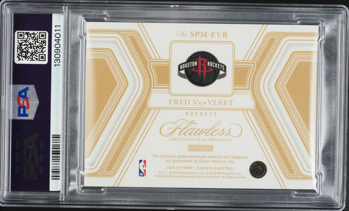 2024 Panini Flawless Prime Emerald Fred Vanvleet PATCH AUTO /5 #SPM-FVR PSA 9 MINT