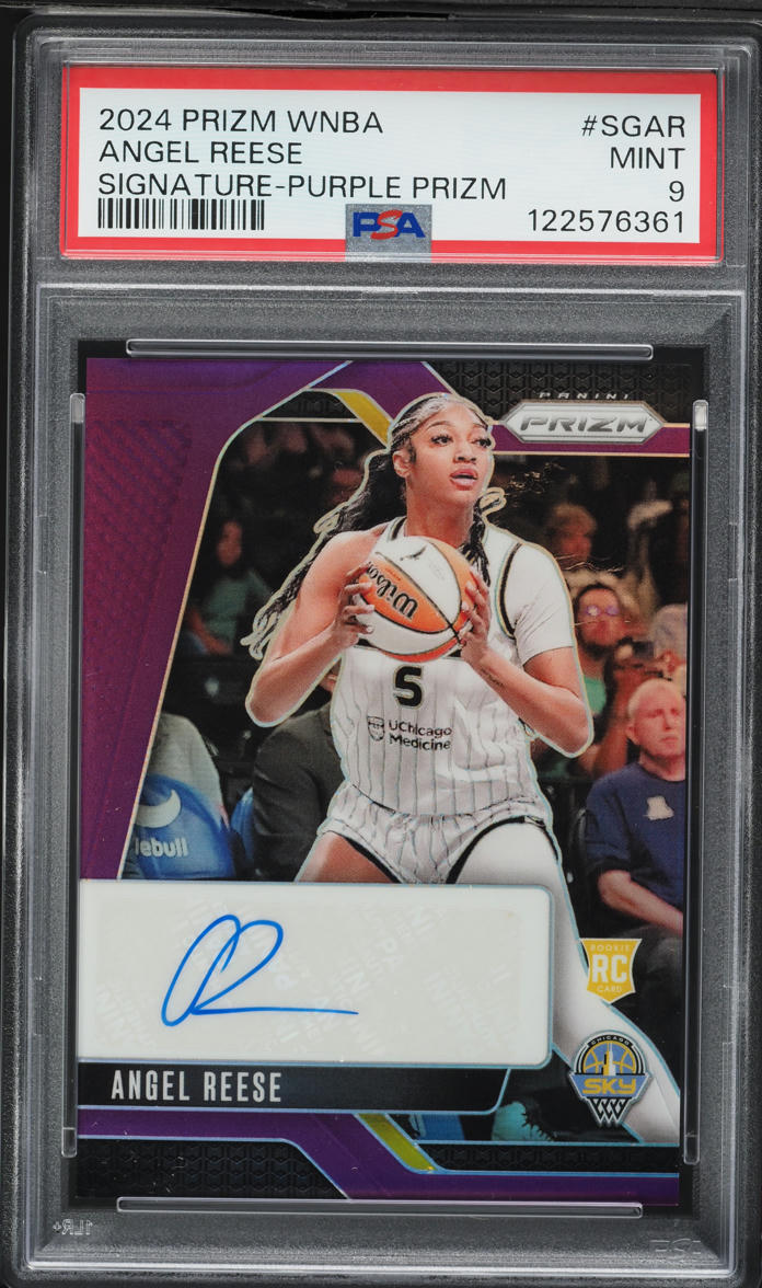 2024 Panini Prizm WNBA Signature Purple Angel Reese ROOKIE AUTO /49 #SGAR PSA 9 MINT