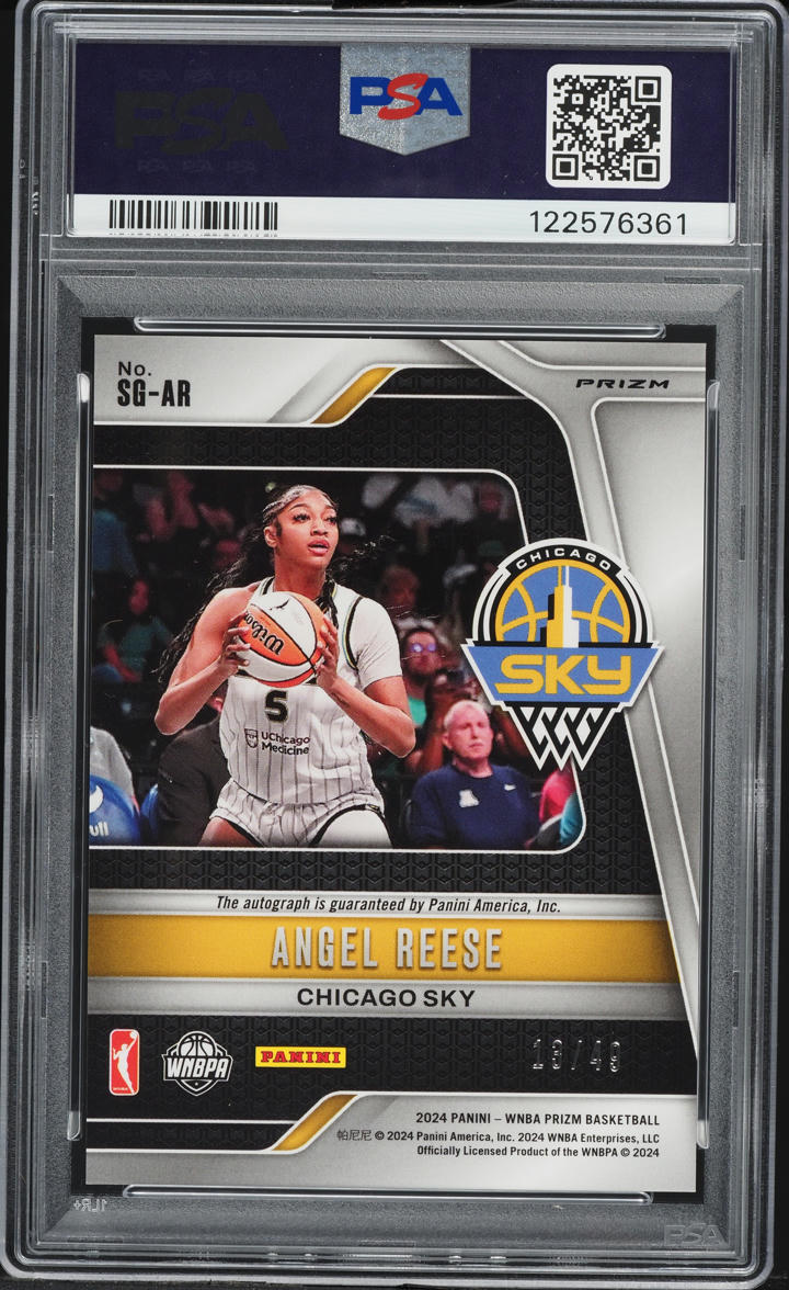 2024 Panini Prizm WNBA Signature Purple Angel Reese ROOKIE AUTO /49 #SGAR PSA 9 MINT