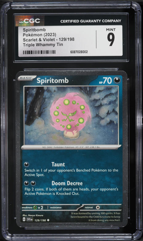 2023 Pokemon Scarlet & Violet Triple Whammy Tin Spiritomb #129 CGC 9 MINT