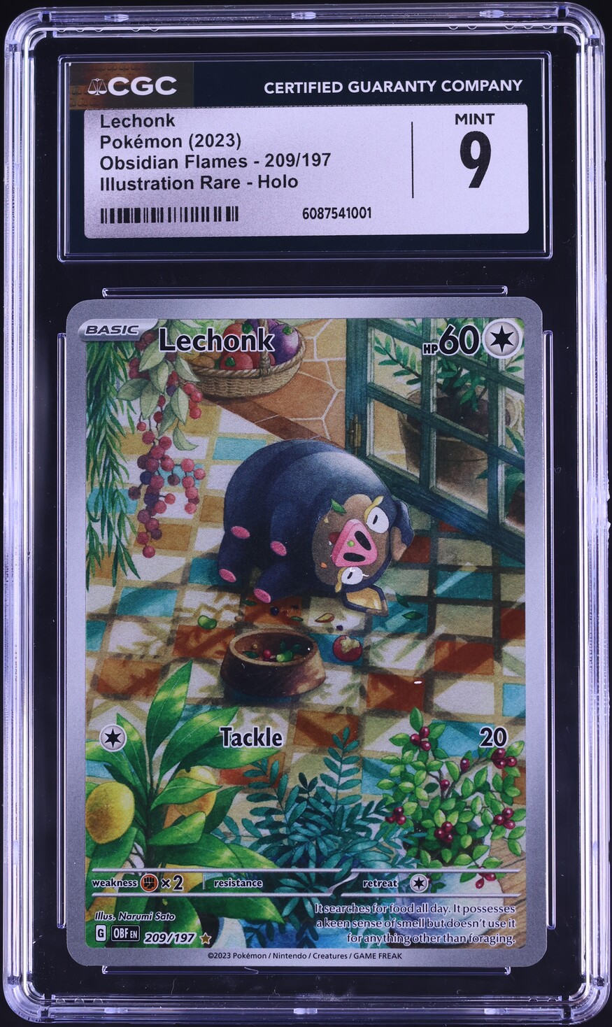 2023 Pokemon Scarlet & Violet Obsidian Flames IR Lechonk #209 CGC 9 MINT