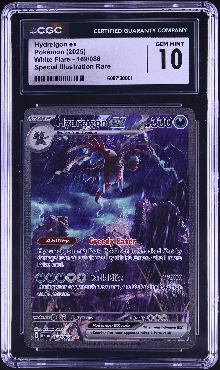2025 Pokemon Scarlet & Violet White Flare SIR Hydreigon ex #169