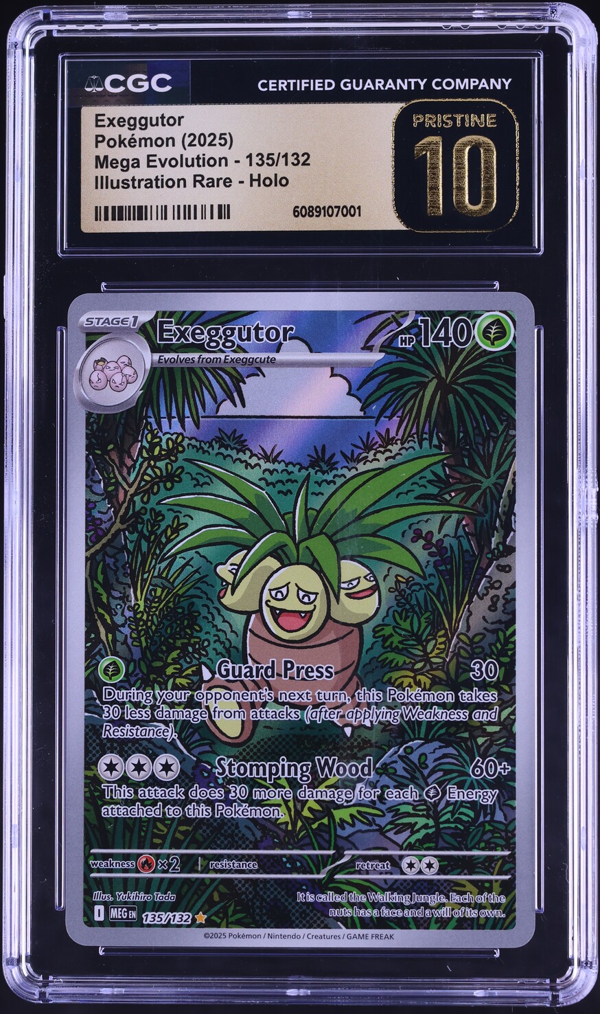2025 Pokemon Mega Evolution IR Exeggutor #135 CGC 10 PRISTINE on