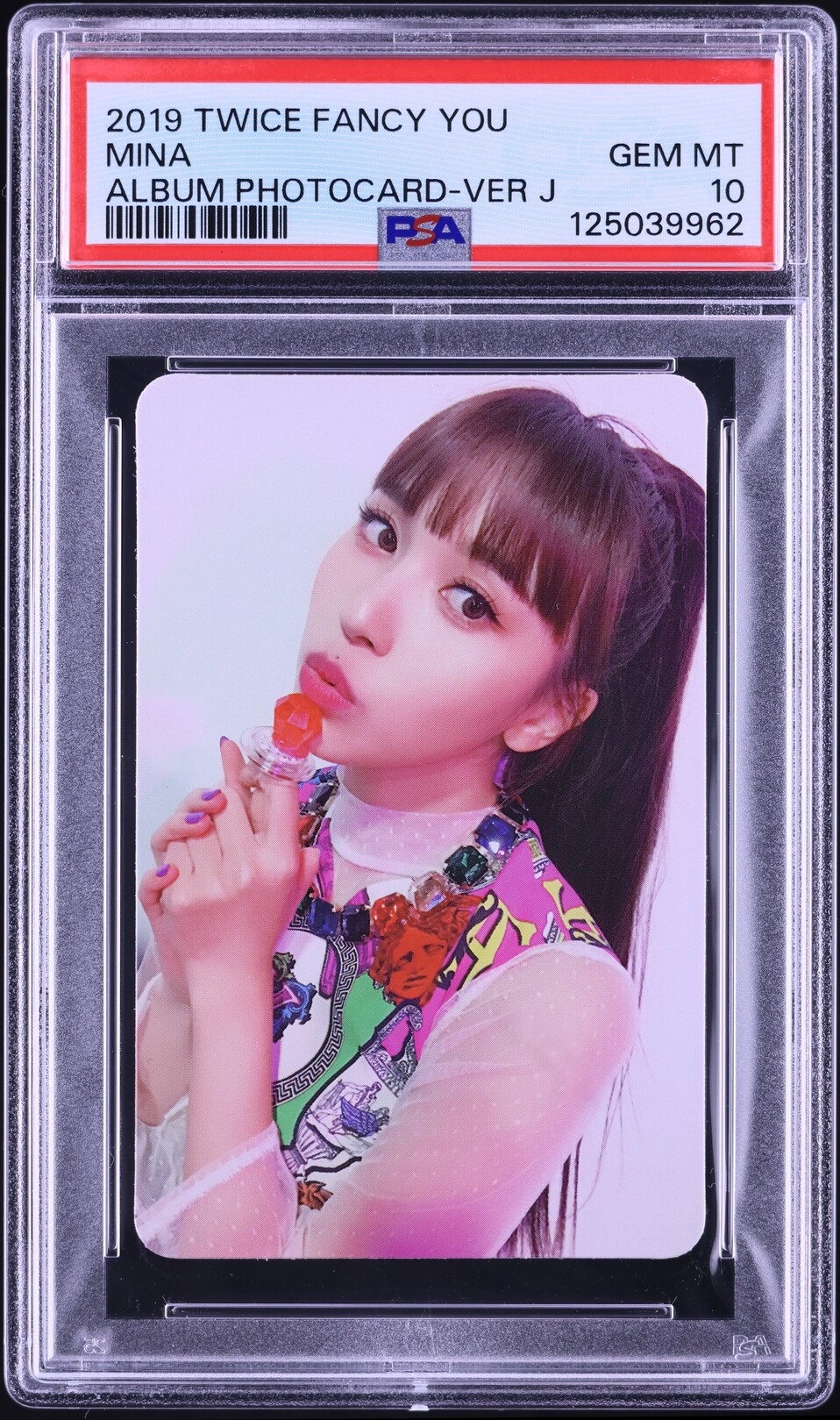 2019 Twice 7th Mini Album Fancy You Photocards Version J Mina PSA 10 GEM MINT
