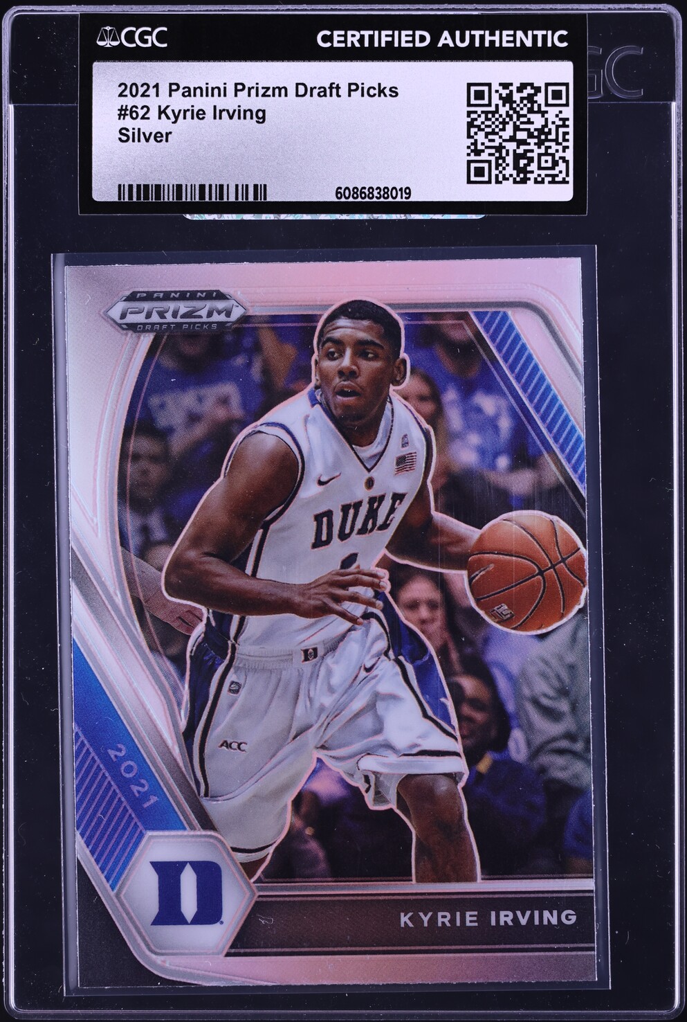 2021 Panini Prizm Draft Picks Silver Kyrie Irving #62 CGC AUTH