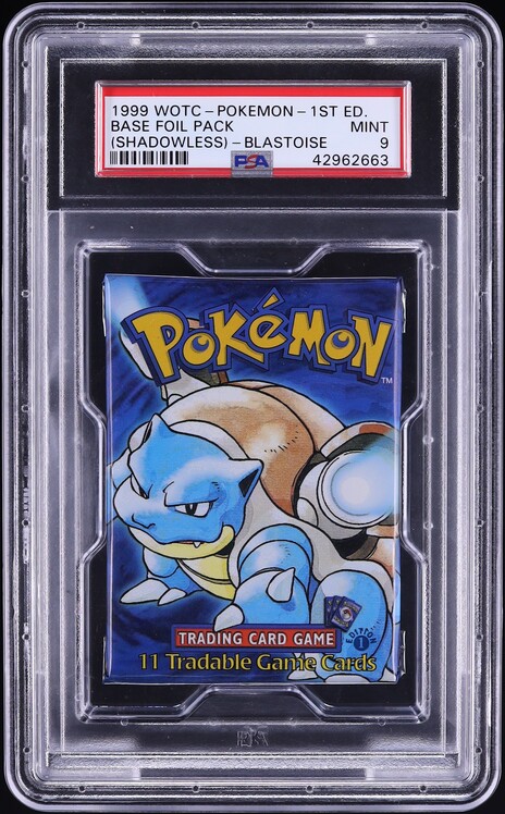 team rocket's pokemon with 2 booster packs 1999 POKEMON BASE SET PACK BLASTOISE 1ST EDITION PSA 10 GEM MINT –  lowpopping main image 1