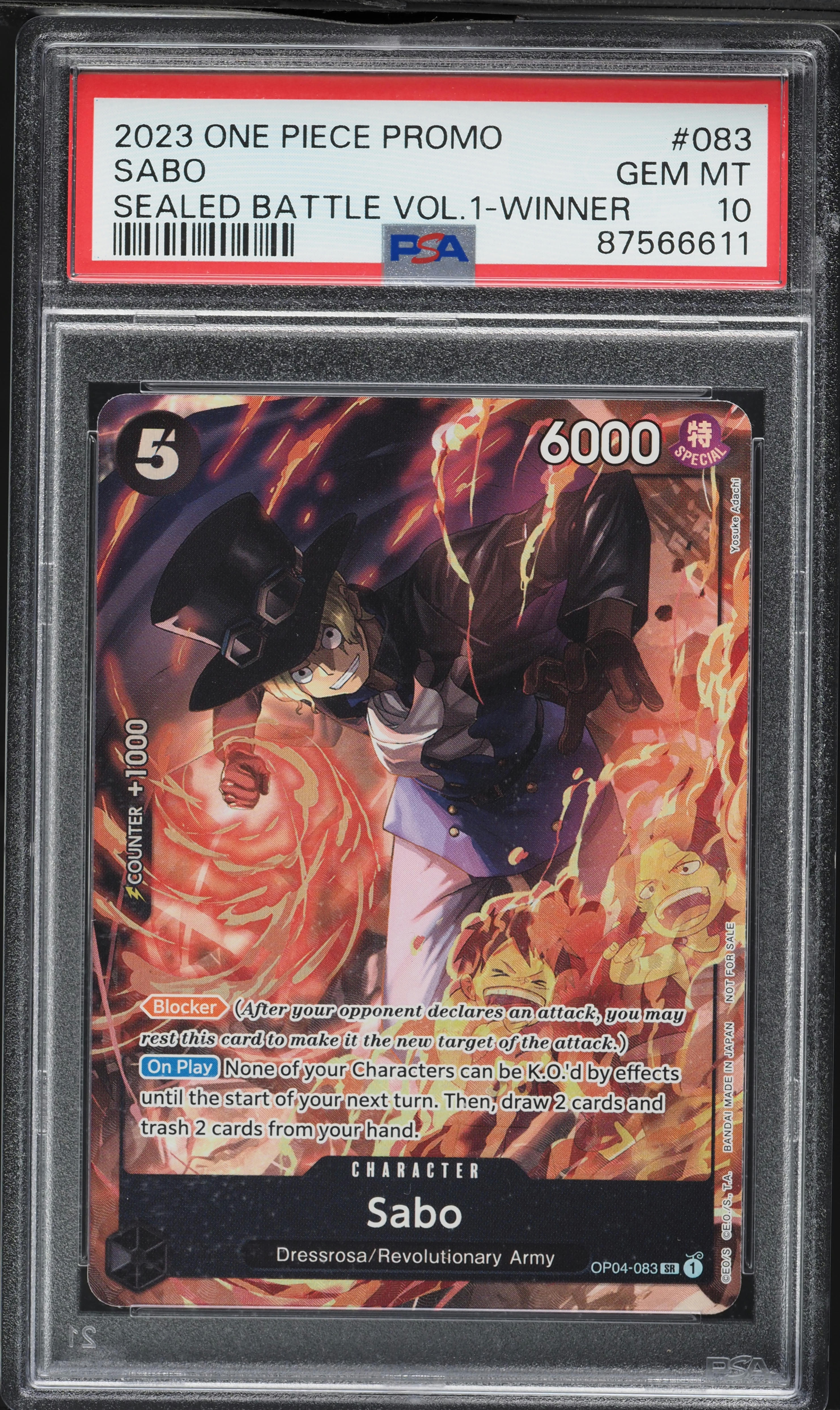 2023 One Piece Promo Sealed Battle Vol. 1 Winner Sabo SR #OP04-083
