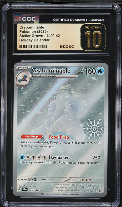 2025 Pokemon SV Stellar Crown Holiday Calendar IR Crabominable #149 CGC 10 PRISTINE