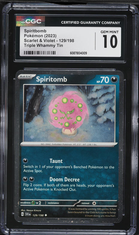 2023 Pokemon Scarlet & Violet Triple Whammy Tin Spiritomb #129 CGC 10 GEM MINT