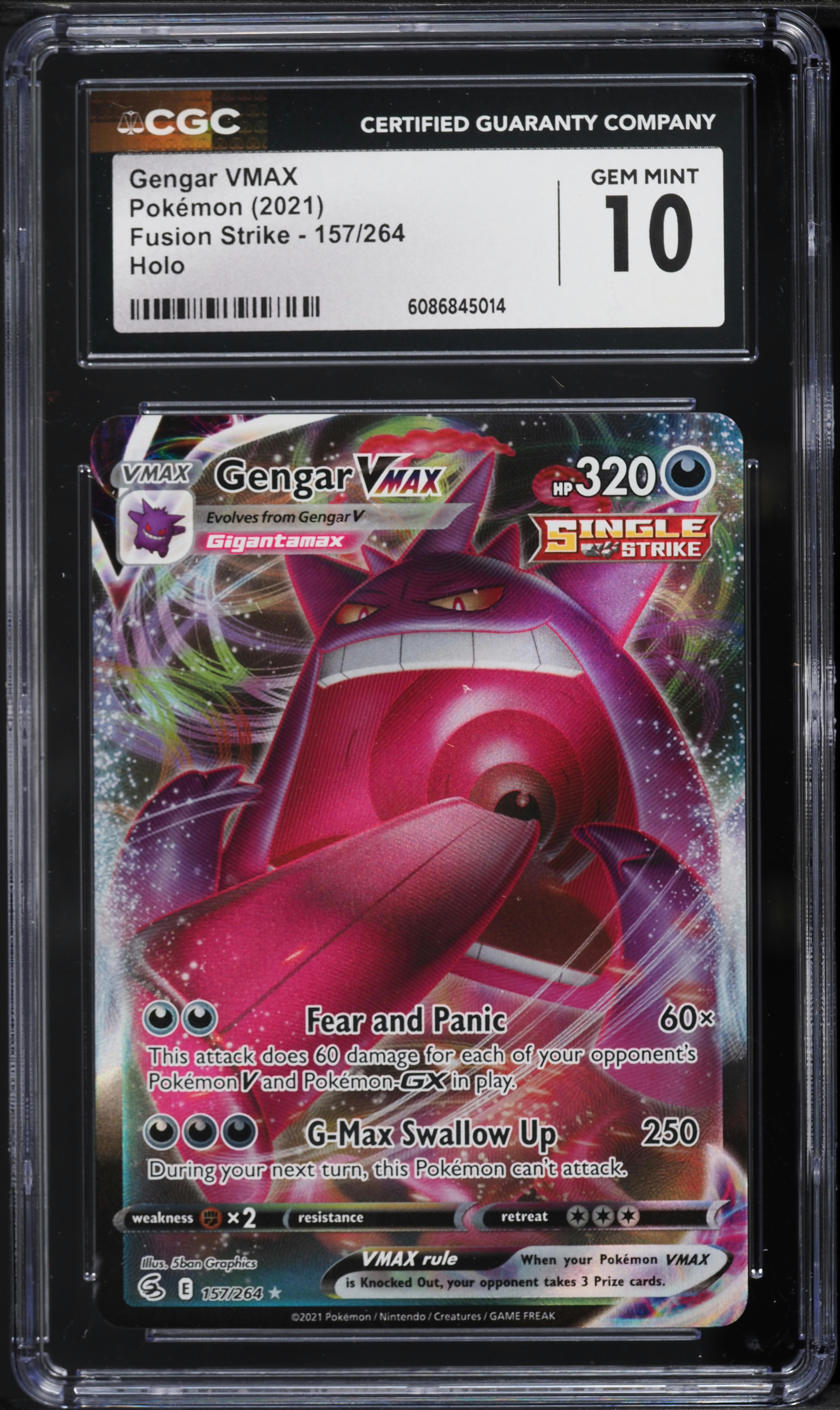 2021 Pokemon Sword & Shield Fusion Strike Full Art Gengar VMAX