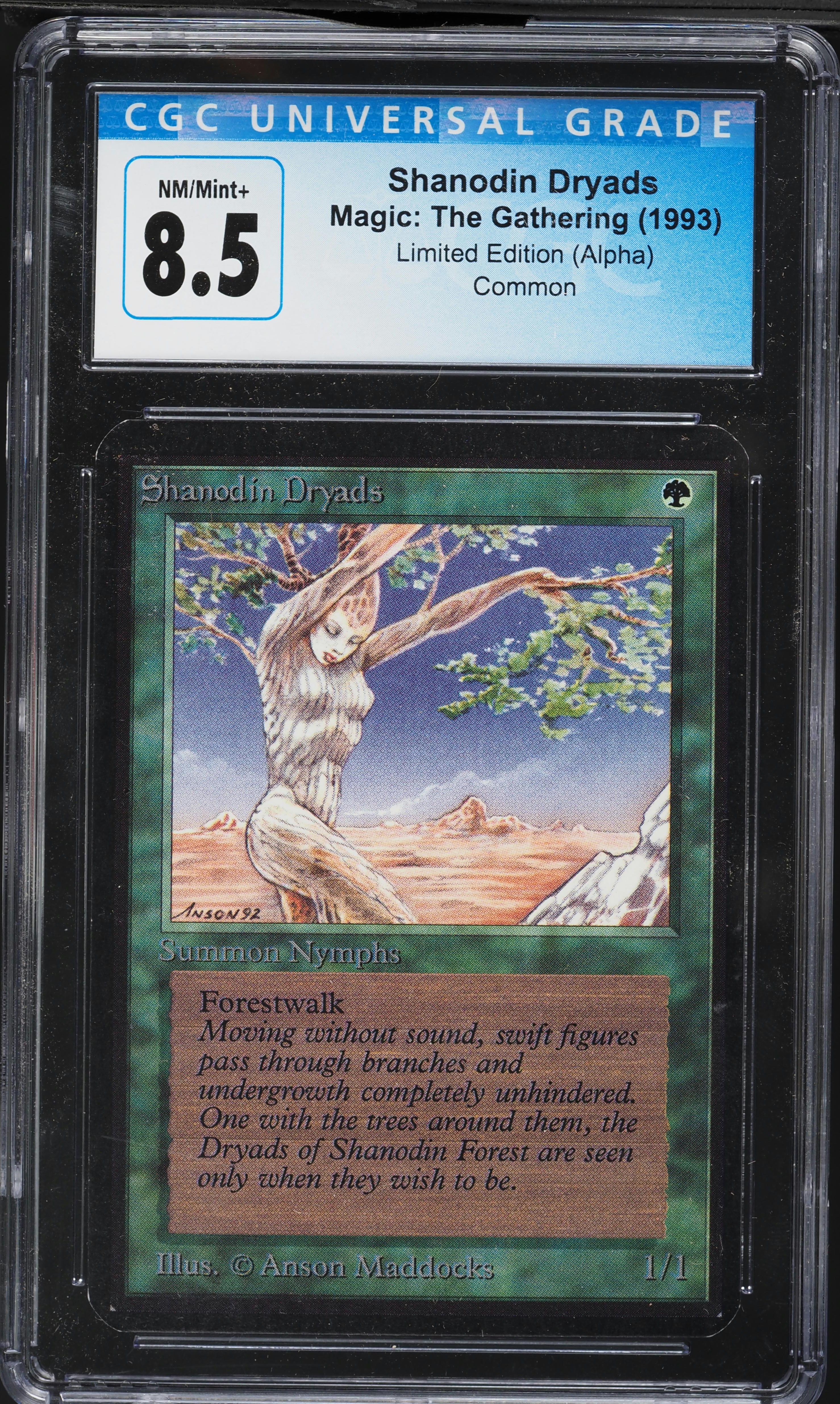 1993 Magic The Gathering MTG Alpha Shanodin Dryads CGC 8.5 NM-MT+ 