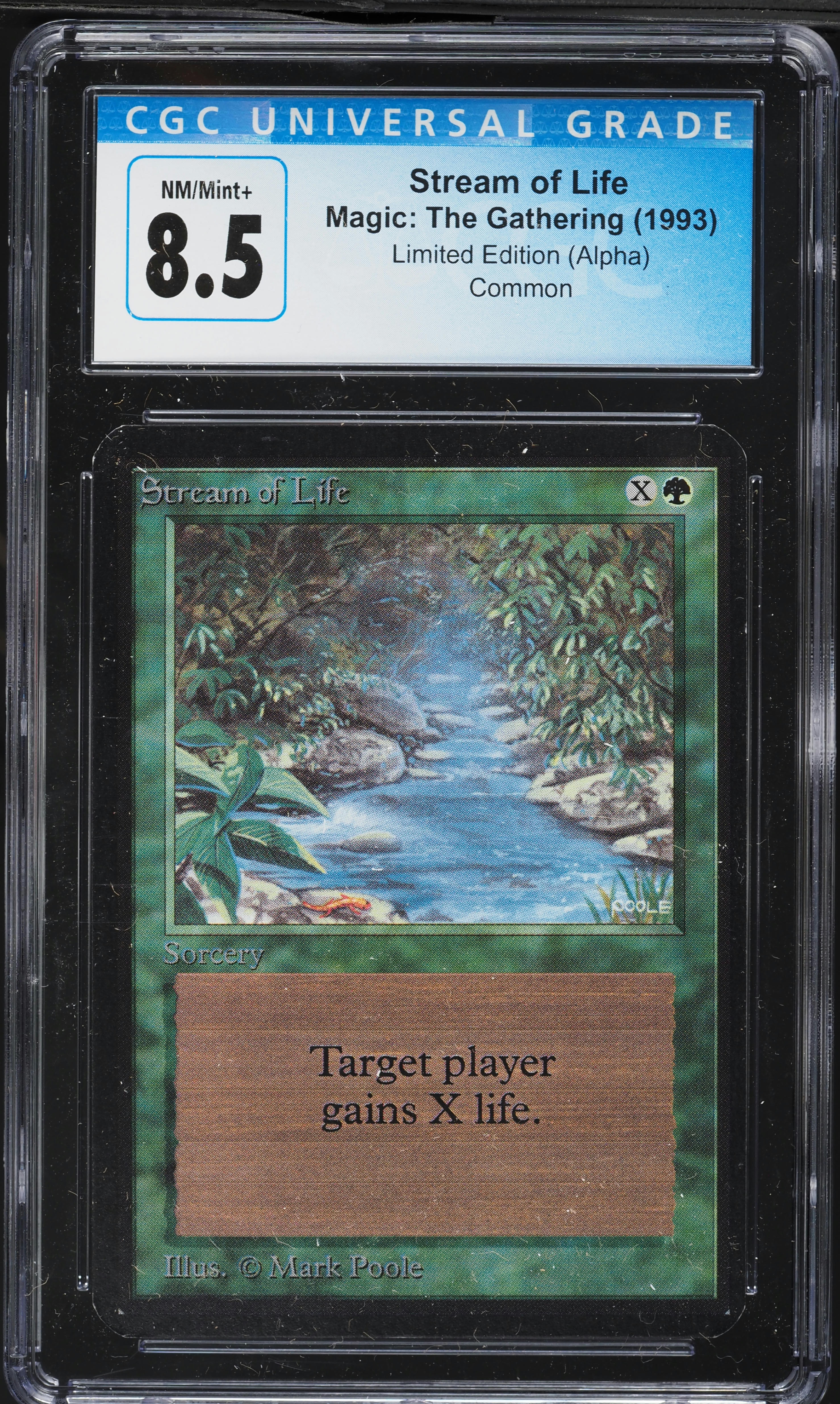 1993 Magic The Gathering MTG Alpha Stream Of Life CGC 8.5 NM-MT+