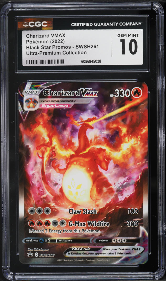 2022 Pokemon Sword & Shield Promo Ultra Premium Full Art Charizard VMAX #SWSH261 CGC 10 GEM