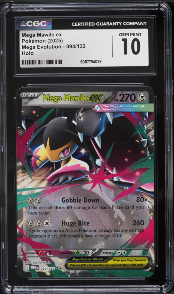 2025 Pokemon Mega Evolution Holo Mega Mawile ex #94 CGC 10 GEM