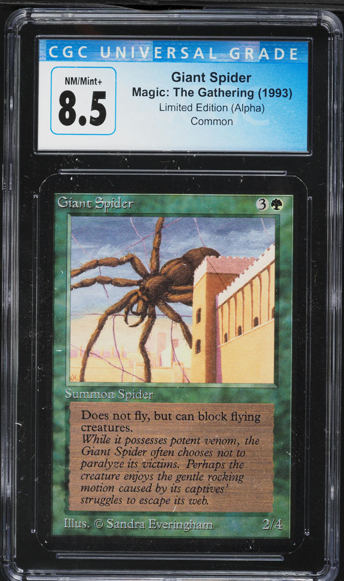 1993 Magic The Gathering MTG Alpha Giant Spider CGC 8.5 NM-MT+