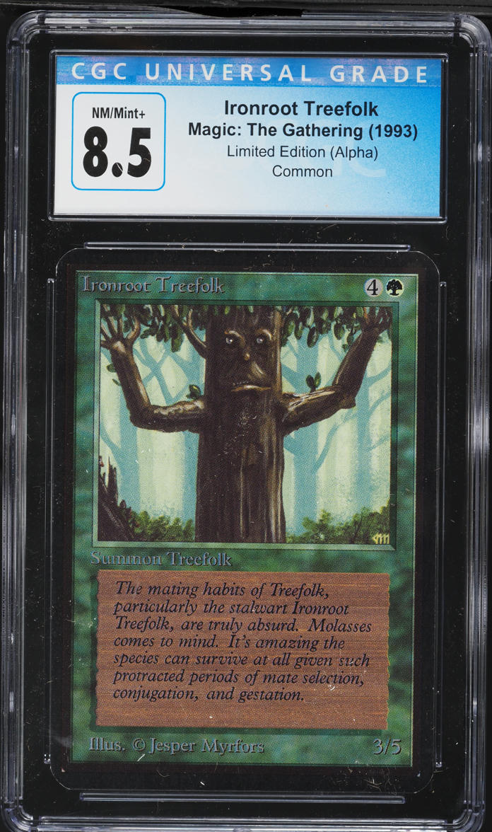 1993 Magic The Gathering MTG Alpha Ironroot Treefolk CGC 8.5 NM-MT+