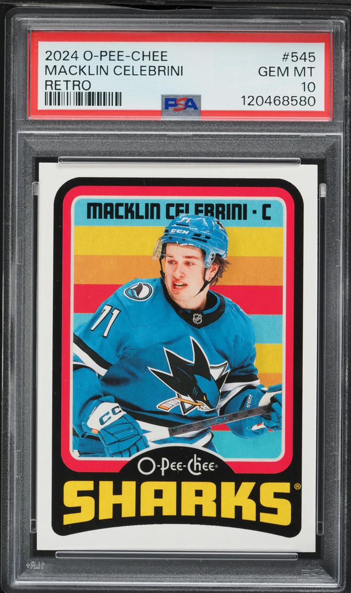 2024  O-Pee-Chee Retro Macklin Celebrini ROOKIE #545 PSA 10 GEM MINT
