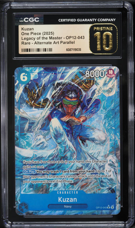 2025 One Piece Legacy Of The Master Alt Art Kuzan #OP12-043 CGC 10