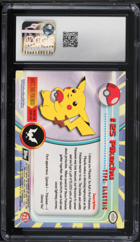 1999 Topps Pokemon Series 1 Pikachu #25 CGC 4 VGEX on Fanatics Collect