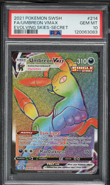 2021 Pokemon Sword & Shield Evolving Skies Rainbow Rare Umbreon